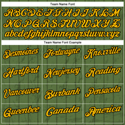 Custom Green Gold-Black 3D Cornhole Performance Polo Shirt