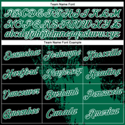 Custom Kelly Green Black-White 3D Pattern Design Abstract Brush Stroke Performance Polo Shirt