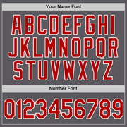 Custom Steel Gray Red-White Performance Vapor Golf Polo Shirt