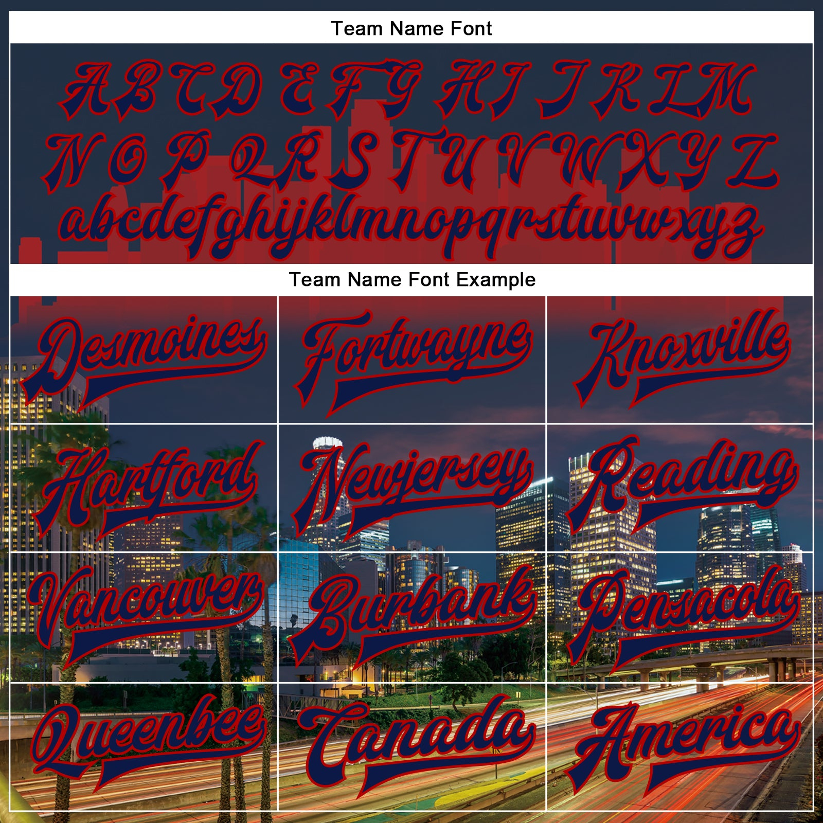 Custom Navy Red Los Angeles California City Edition 3D Bomber Full-Snap Varsity Letterman Jacket