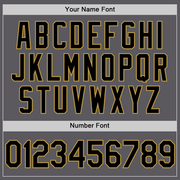 Custom Steel Gray Black-Old Gold Performance Vapor Golf Polo Shirt