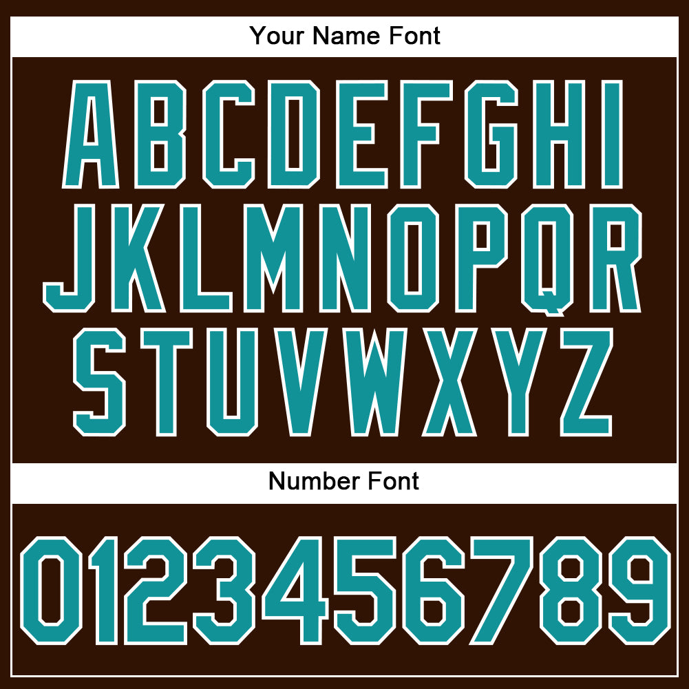 Custom Brown Teal-White Performance Vapor Golf Polo Shirt