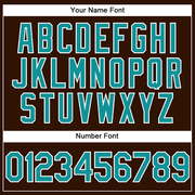 Custom Brown Teal-White Performance Vapor Golf Polo Shirt