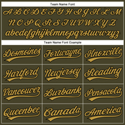 Custom Olive Black-Old Gold Performance Vapor Salute To Service Golf Polo Shirt