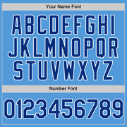 Custom Powder Blue Royal-White Performance Vapor Golf Polo Shirt