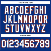 Custom Royal White-Orange Performance Vapor Golf Polo Shirt