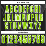 Custom Black Neon Green-White 3D Bowling Line Performance Polo Shirt