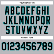 Custom Gray Black-Teal Performance Vapor Golf Polo Shirt