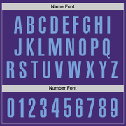 Custom Purple Light Blue Performance Golf Polo Shirt