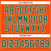 Custom Orange Kelly Green-White Performance Vapor Golf Polo Shirt