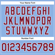 Custom Light Blue Crimson-White Performance Vapor Golf Polo Shirt