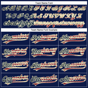 Custom Navy Vintage USA Flag-Cream Performance Vapor Golf Polo Shirt