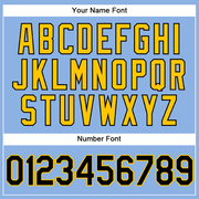 Custom Light Blue Black-Yellow Performance Vapor Golf Polo Shirt