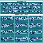 Custom Teal Royal-White Performance Vapor Golf Polo Shirt