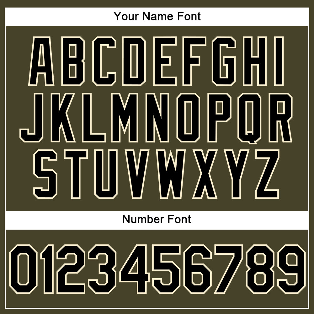 Custom Olive Black-Cream Performance Vapor Salute To Service Golf Polo Shirt