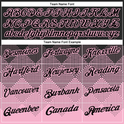 Custom Black Light Pink 3D Pattern Design Gradient Square Shape Performance Polo Shirt