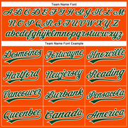 Custom Orange Green-White Performance Vapor Golf Polo Shirt