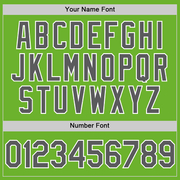 Custom Neon Green Steel Gray-White Performance Vapor Golf Polo Shirt