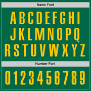 Custom Kelly Green Yellow Performance Golf Polo Shirt