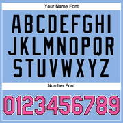 Custom Light Blue Pink-Black Performance Vapor Golf Polo Shirt