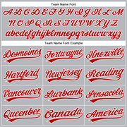 Custom Gray Red-White Performance Vapor Golf Polo Shirt