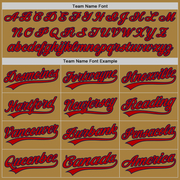 Custom Old Gold Red-Navy Performance Vapor Golf Polo Shirt