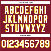 Custom Crimson White-Yellow Performance Vapor Golf Polo Shirt