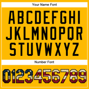 Custom Gold Vintage USA Flag-Black Performance Vapor Golf Polo Shirt