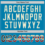 Custom Panther Blue Vintage USA Flag-Cream Performance Vapor Golf Polo Shirt