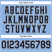 Custom Light Blue Navy-Old Gold Performance Vapor Golf Polo Shirt