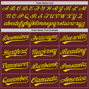 Custom Burgundy Black-Yellow Performance Vapor Golf Polo Shirt