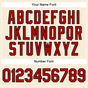 Custom Cream Red-Black Performance Vapor Golf Polo Shirt