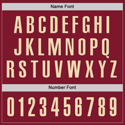 Custom Crimson Cream Performance Golf Polo Shirt