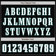 Custom Black White Gray-Midnight Green Bomber Full-Snap Varsity Letterman Jacket