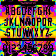 Custom Pink Black 3D Pattern Design Abstract Iridescent Psychedelic Swirl Fluid Art Performance Golf Polo Shirt