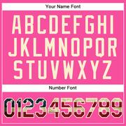 Custom Pink Vintage USA Flag-Cream Performance Vapor Golf Polo Shirt