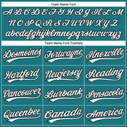 Custom Teal White-Black Performance Vapor Golf Polo Shirt