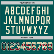 Custom Midnight Green Vintage USA Flag-Cream Performance Vapor Golf Polo Shirt