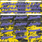 Custom Black Purple-Light Blue 3D Cornhole Splash Performance Polo Shirt