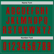 Custom Kelly Green Red Performance Golf Polo Shirt