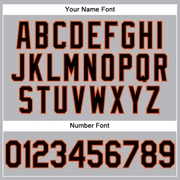 Custom Gray Black-Orange Performance Vapor Golf Polo Shirt