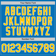 Custom Blue Yellow-White Performance Vapor Golf Polo Shirt