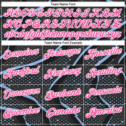 Custom Black Pink-Light Blue 3D Bowling Dot Performance Polo Shirt