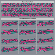 Custom Gray Aqua Black-Pink Bomber Full-Snap Varsity Letterman Hoodie Jacket