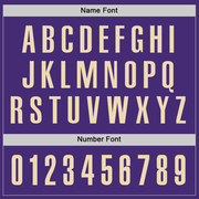 Custom Purple Cream Performance Golf Polo Shirt