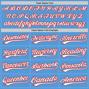 Custom Powder Blue White-Red Performance Vapor Golf Polo Shirt