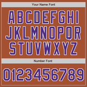 Custom Texas Orange Purple-White Bomber Full-Snap Varsity Letterman Jacket