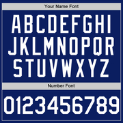 Custom Royal White Bomber Full-Snap Varsity Letterman Two Tone Hoodie Jacket