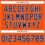 Custom Orange Navy-White Performance Vapor Golf Polo Shirt