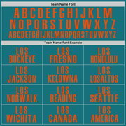 Custom Teal Orange Performance Golf Polo Shirt